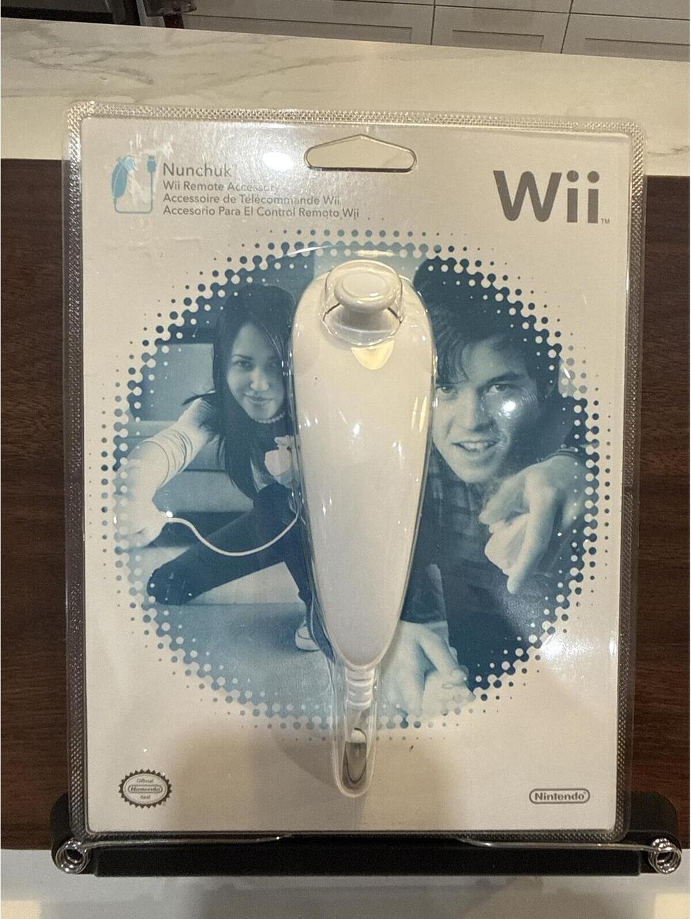 Official Nintendo Wii Nunchuk Controller - White - Brand New Factory Sealed OEM